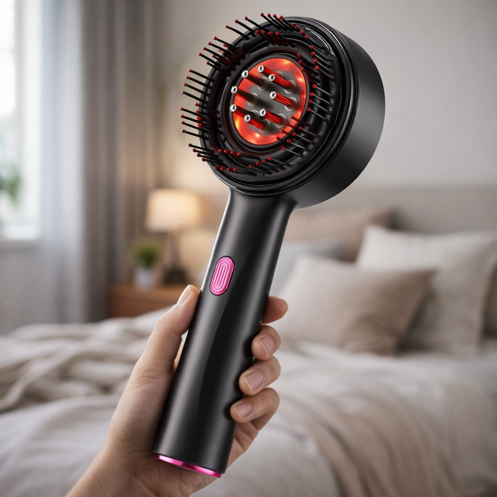 Peigne de Massage Lumineux NALAYA – Stimule la Pousse des Cheveux